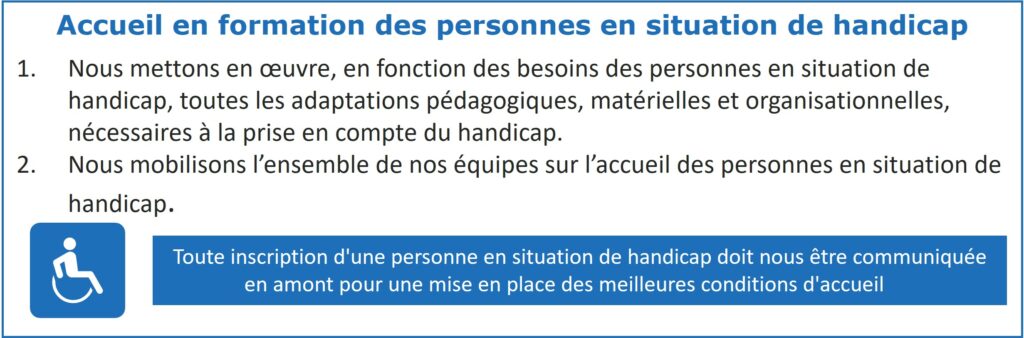 Conditions d'accueil des personnes en situation de handicap